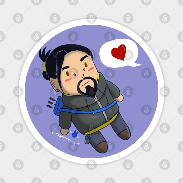 Chibi Hanzo Magnet by SapphireAngelBunny